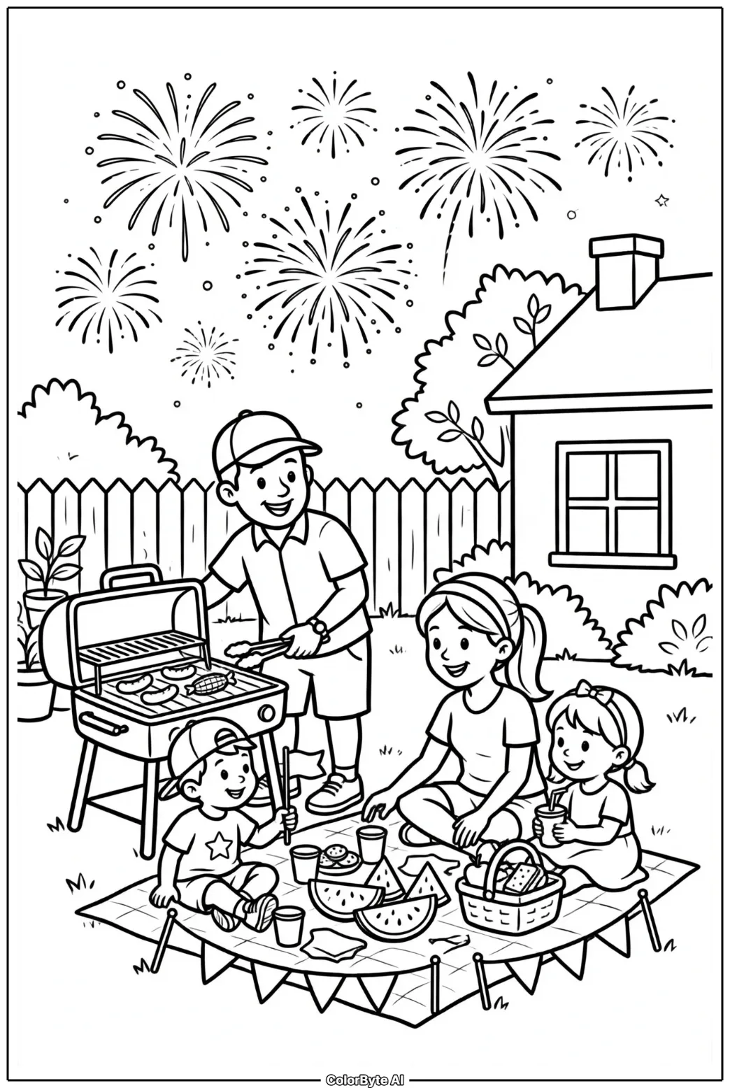 Family Backyard Barbecue