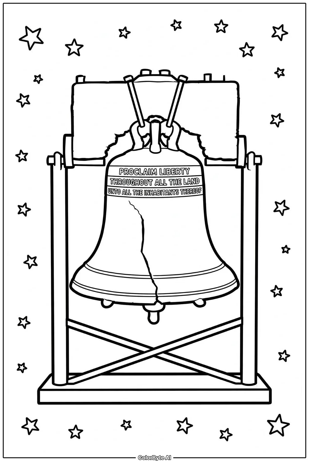 Liberty Bell on Wooden Stand
