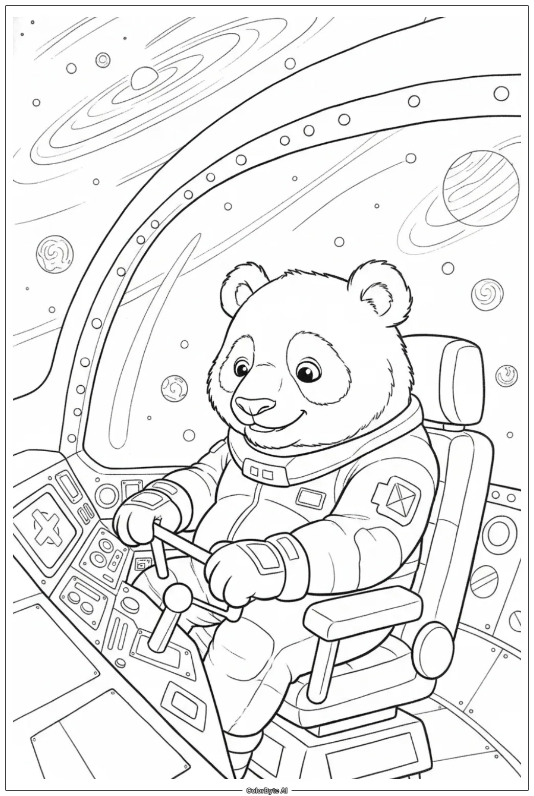 Panda Piloting Spaceship