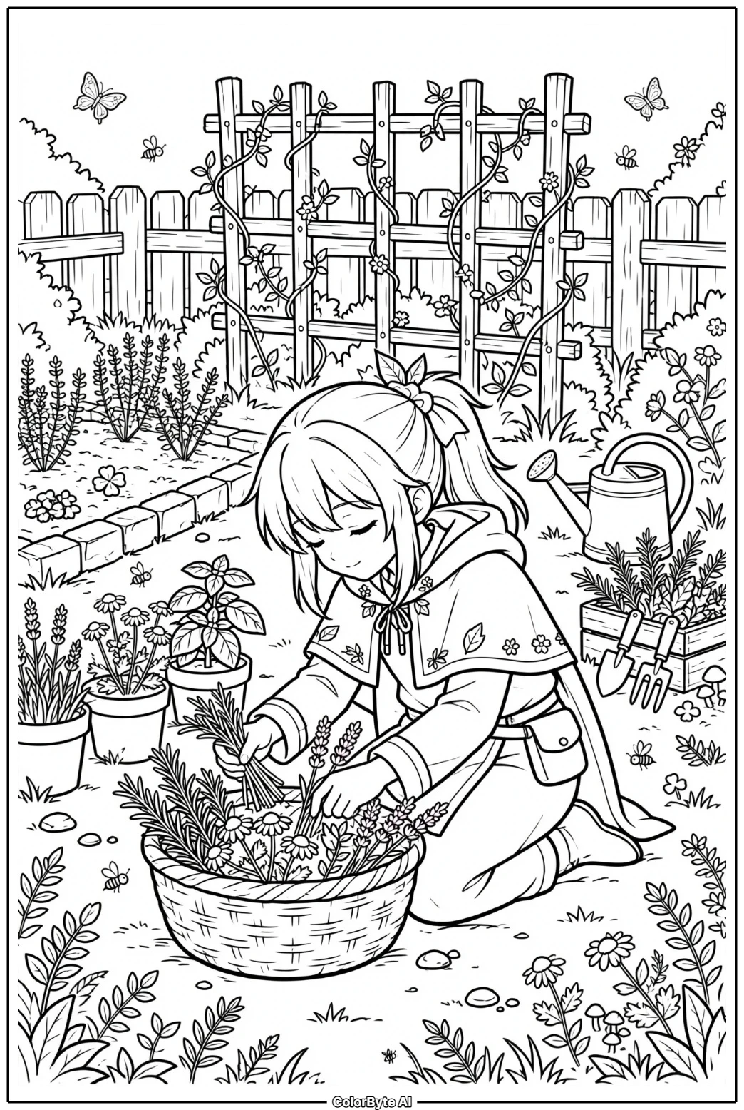 Gentle Healer In Herb Garden