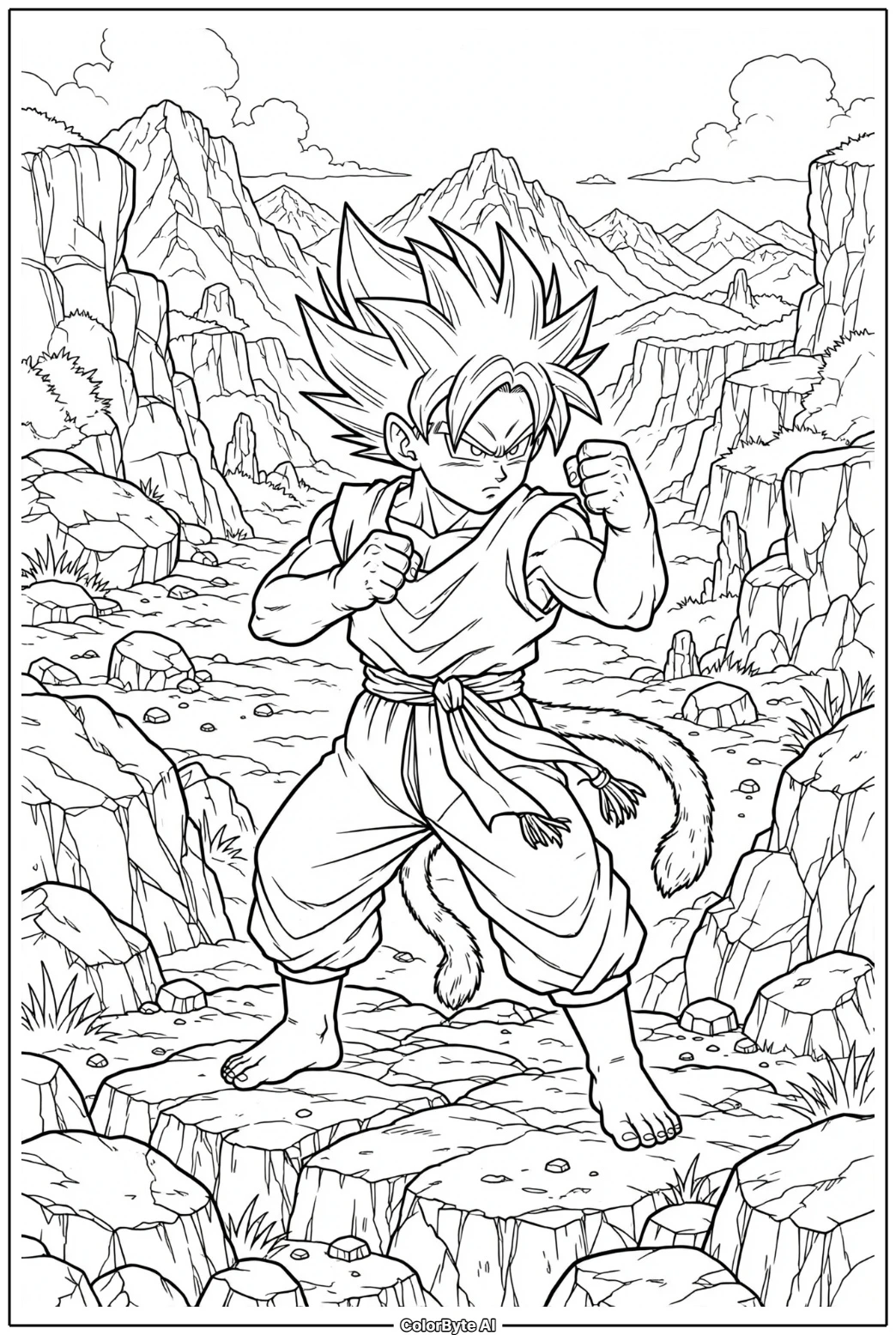 Saiyan Training On Rocky Plateau