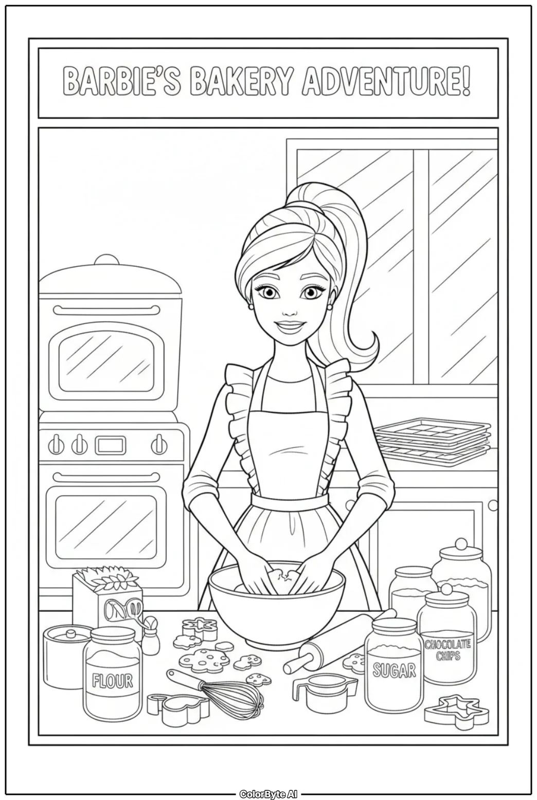 Barbie Baking Cookies Inside Cozy Home Bakery