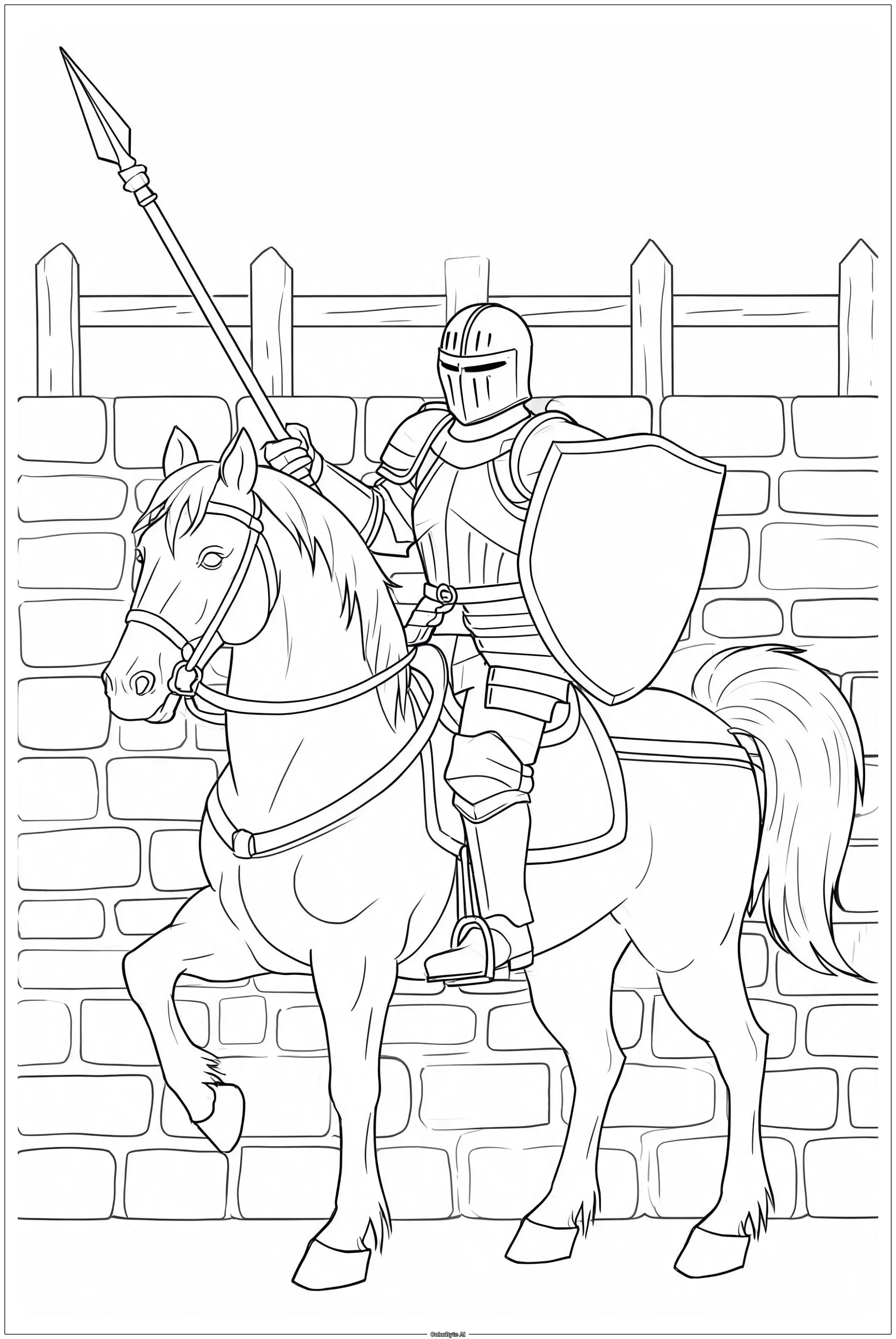 Brave Knight and Steed