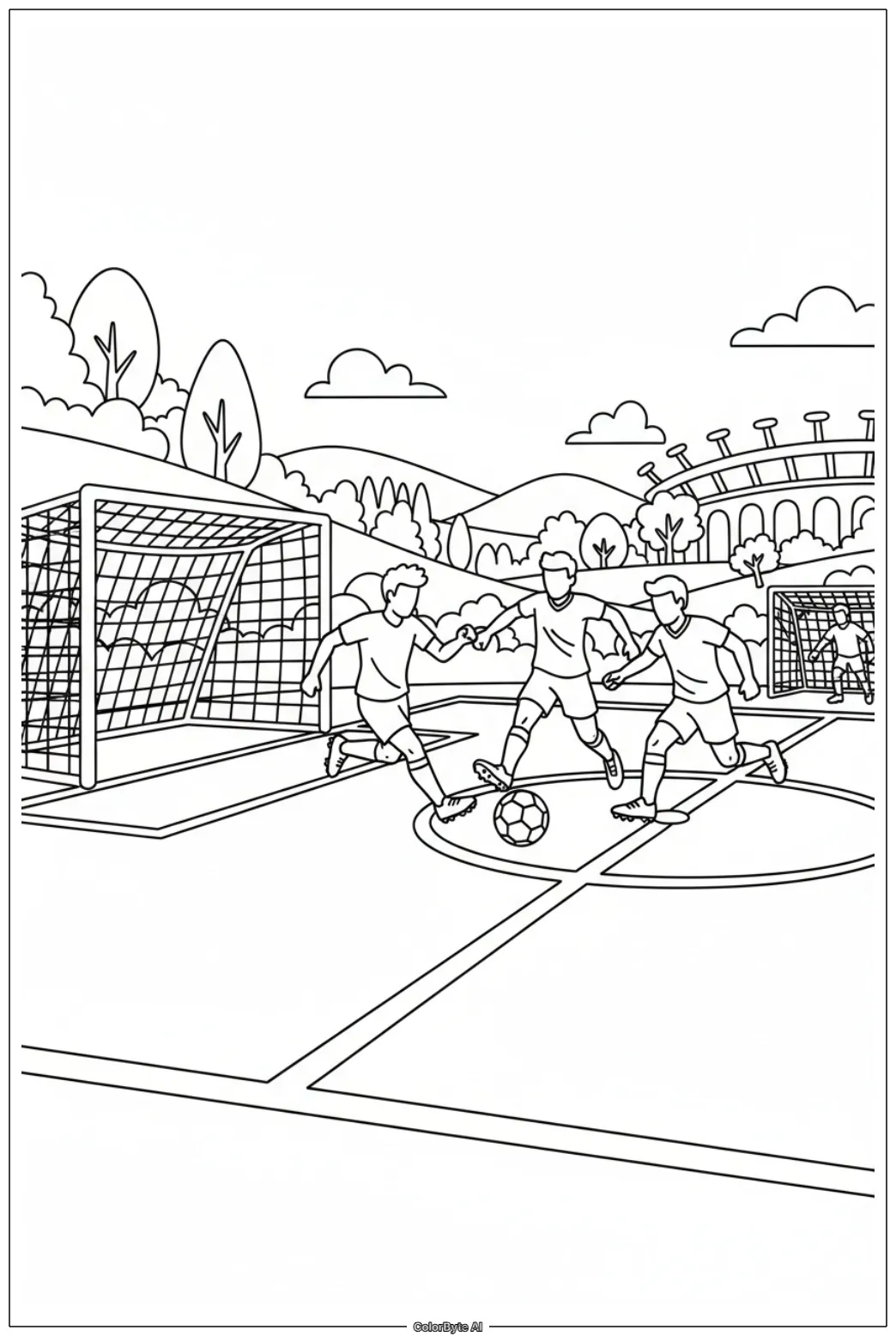 Soccer Match on the Field