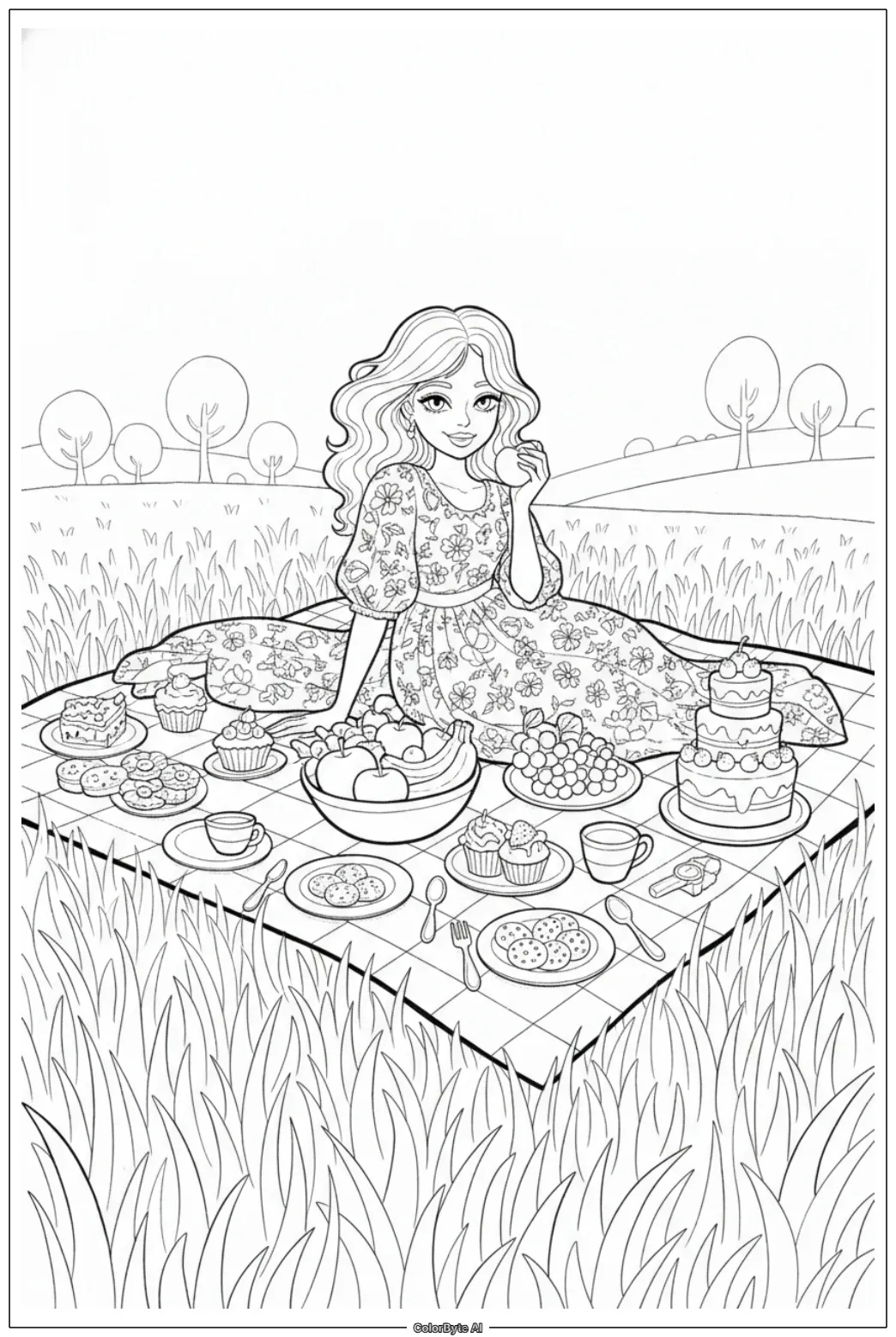 Joyful Picnic on the Green Lawn