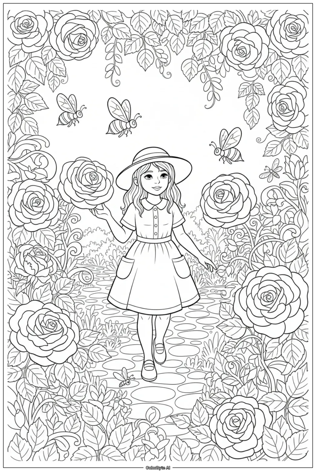 Wandering in the Lush Rose Garden