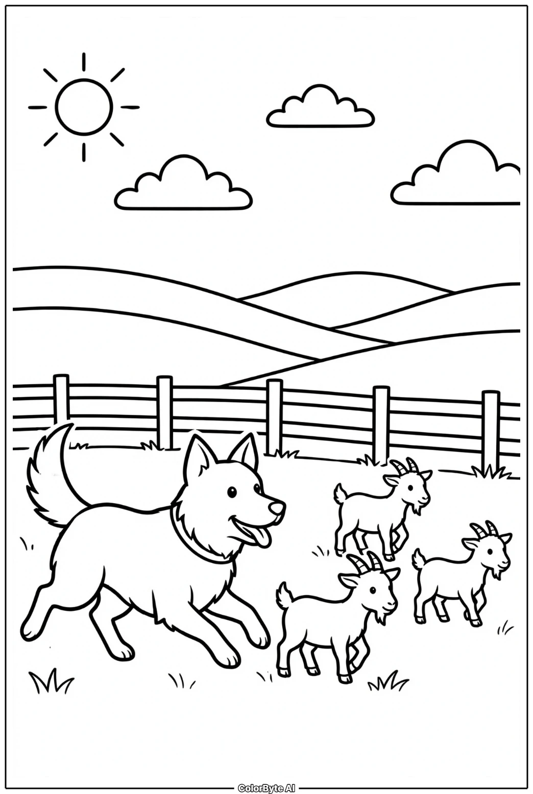 Border Collie Herding Goats
