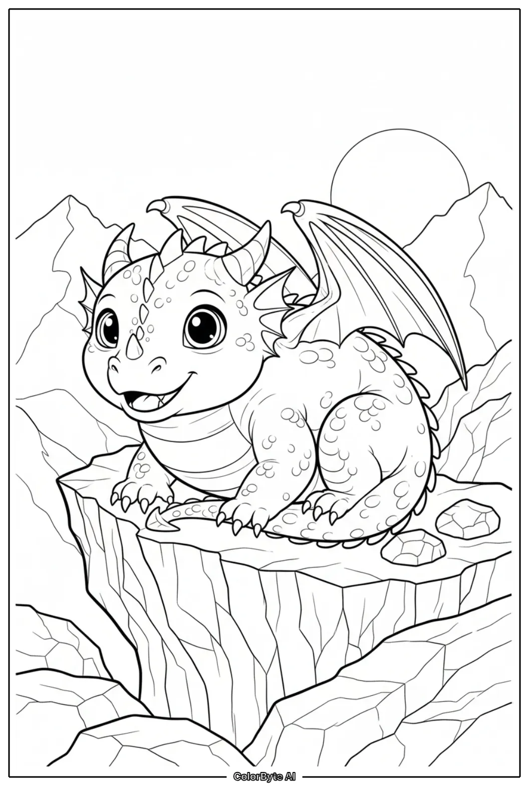 Free Dragon Coloring Pages — page 12
