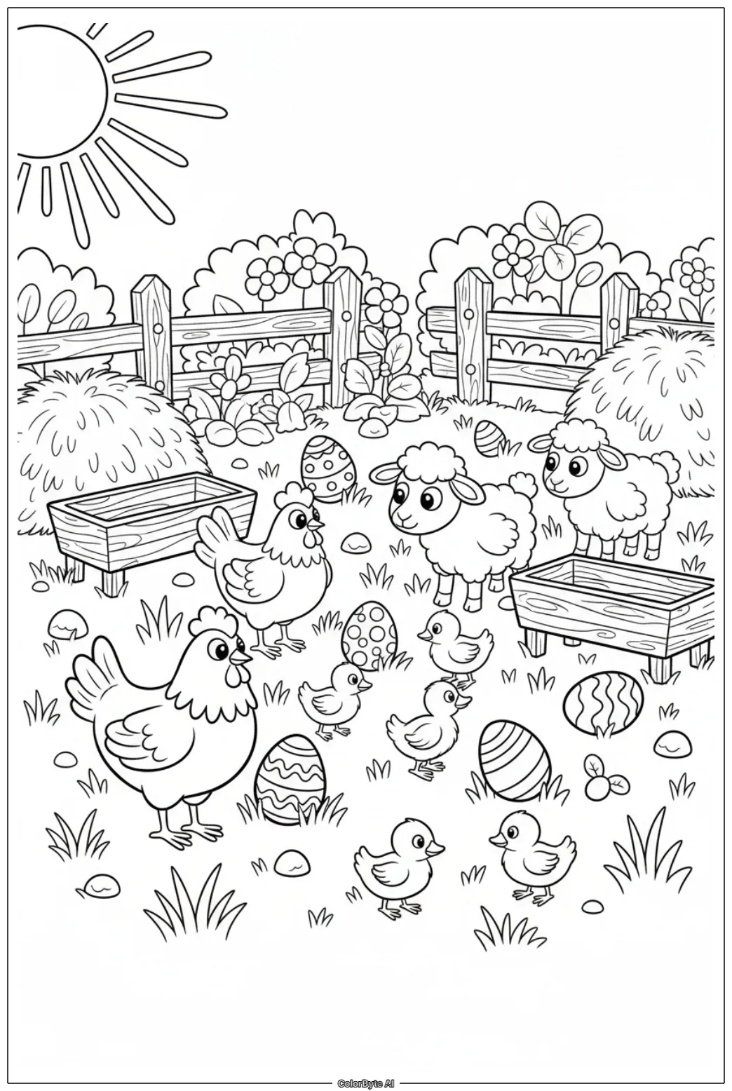 Barnyard Friends Celebrating Easter