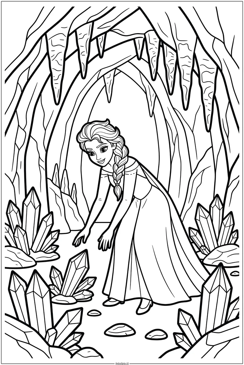 Elsa Gathering Ice Crystals