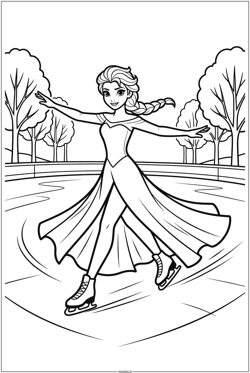 Elsa Ice Skating