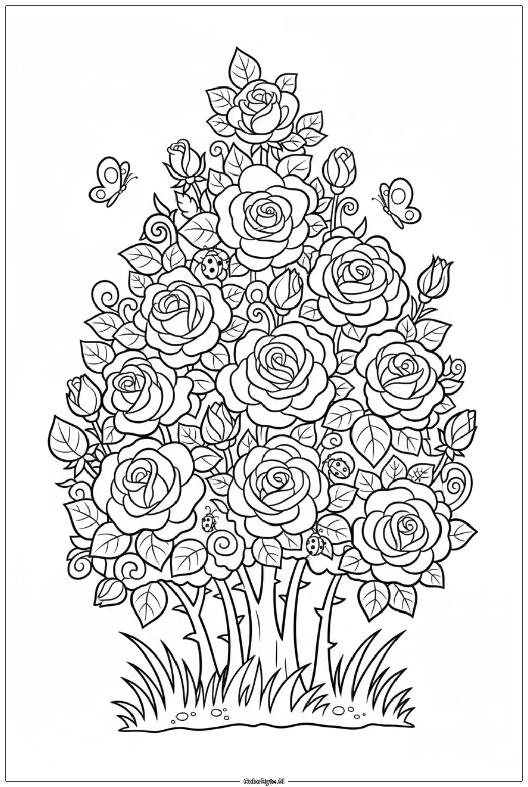 Full Bloom Rose Bush
