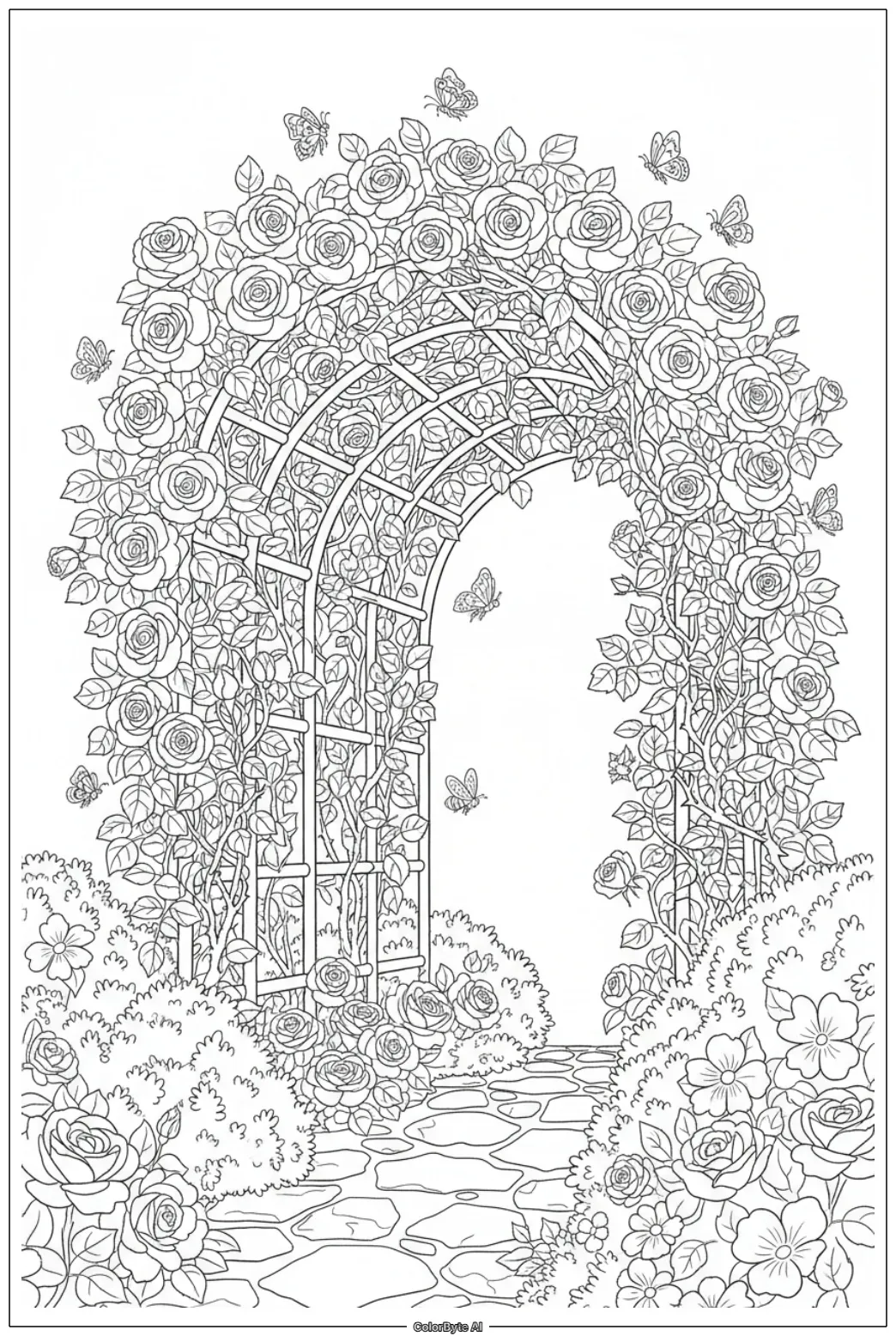 Romantic Rose Flower Arch