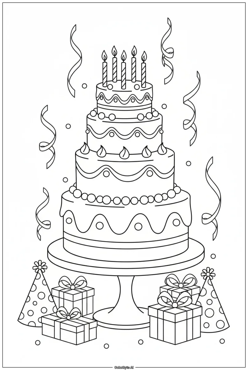 Layered Birthday Cake