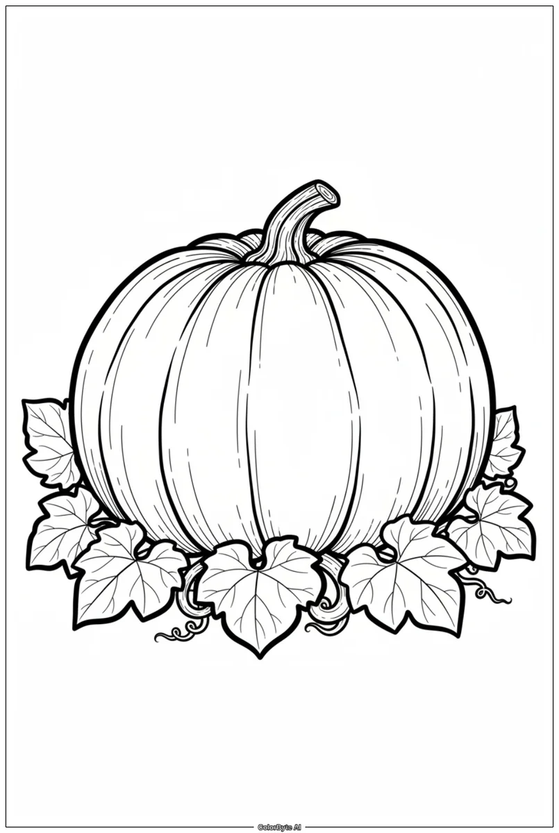 Huge Pumpkin in Garden