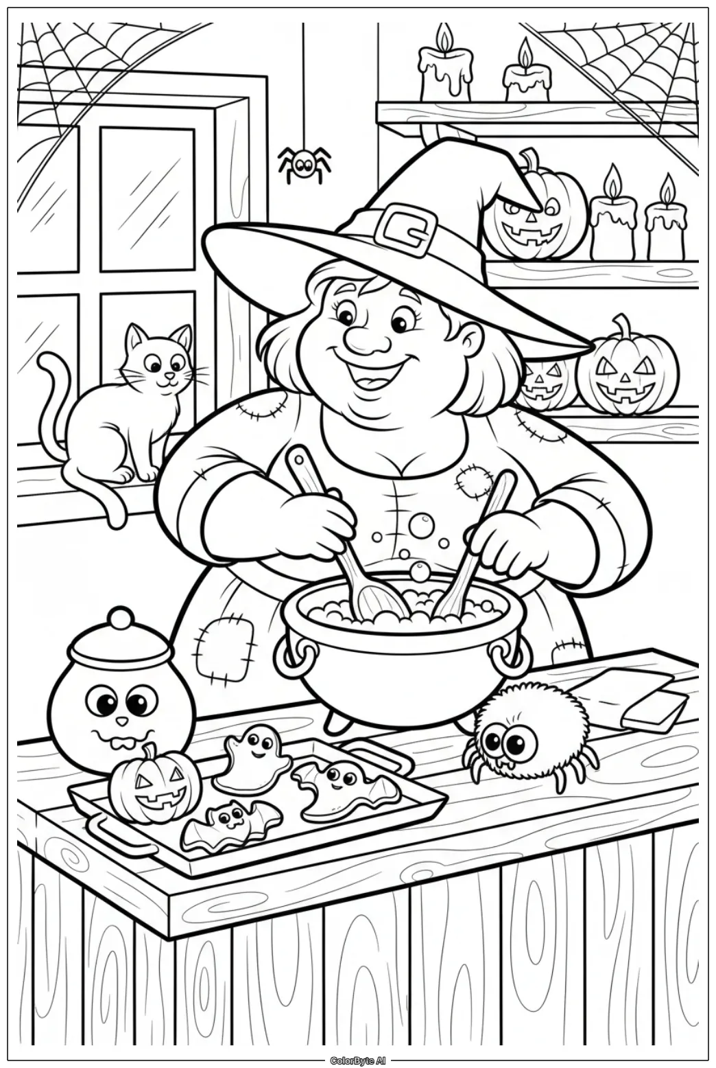 Witch Baking Magic Cookies