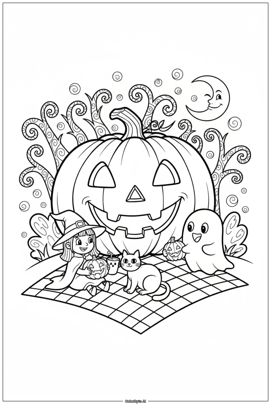 Giant Jack-o'-Lantern Picnic