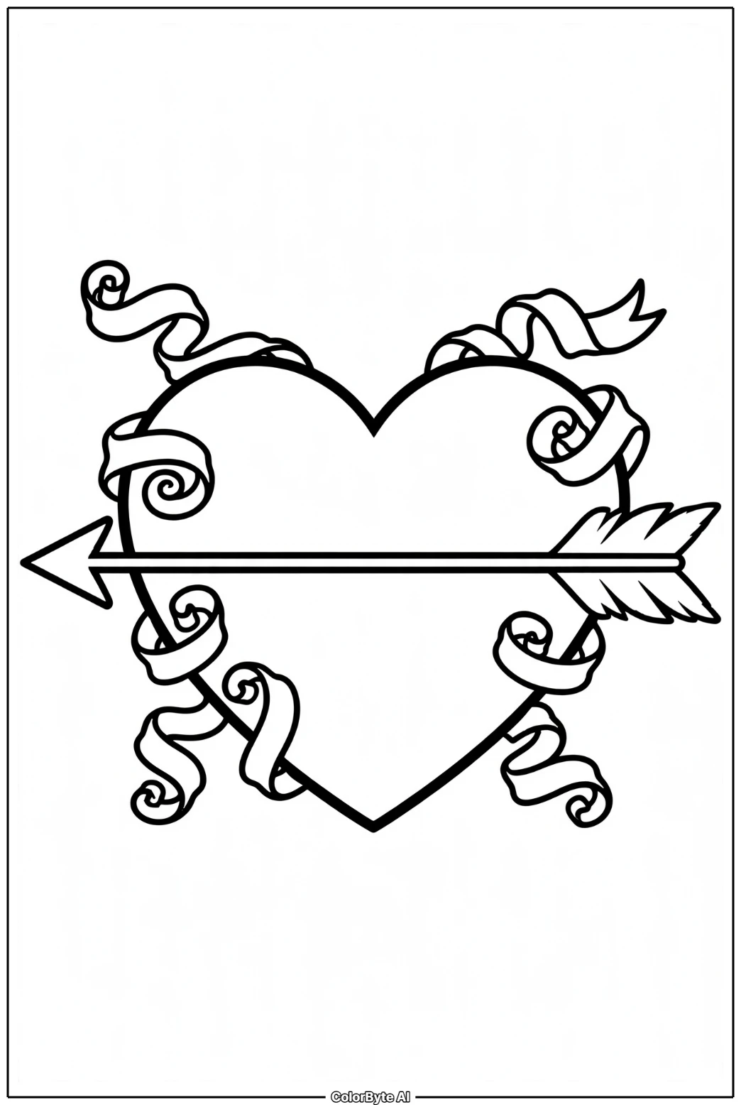Cupid's Arrow Through Heart