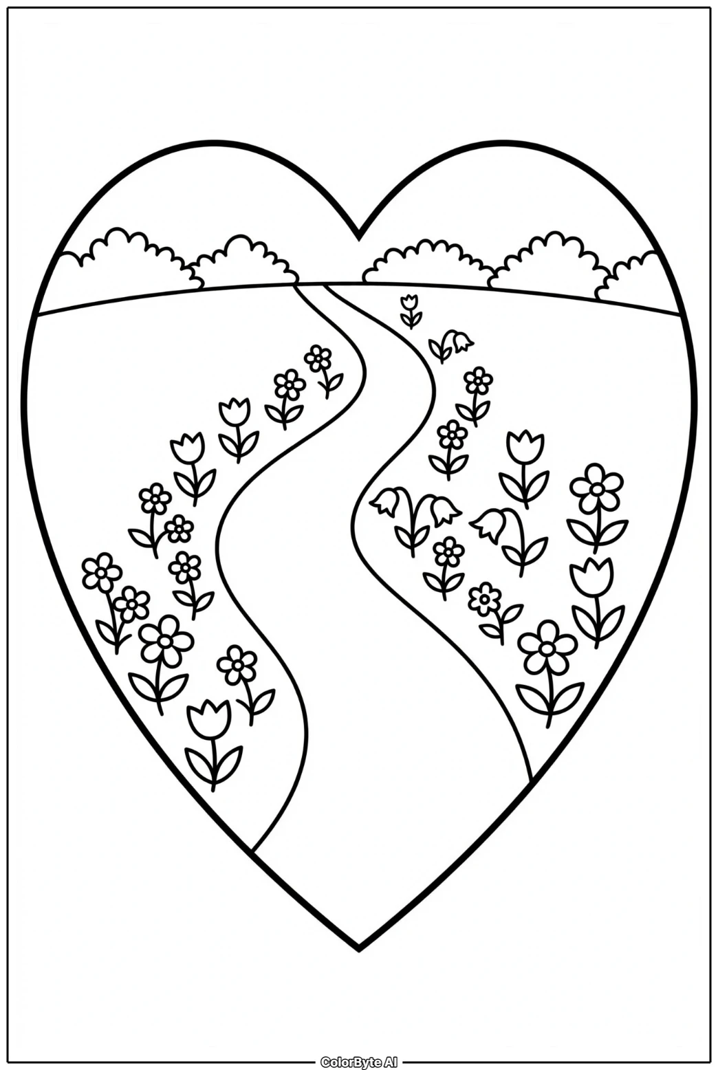 Heart Shaped Garden Path