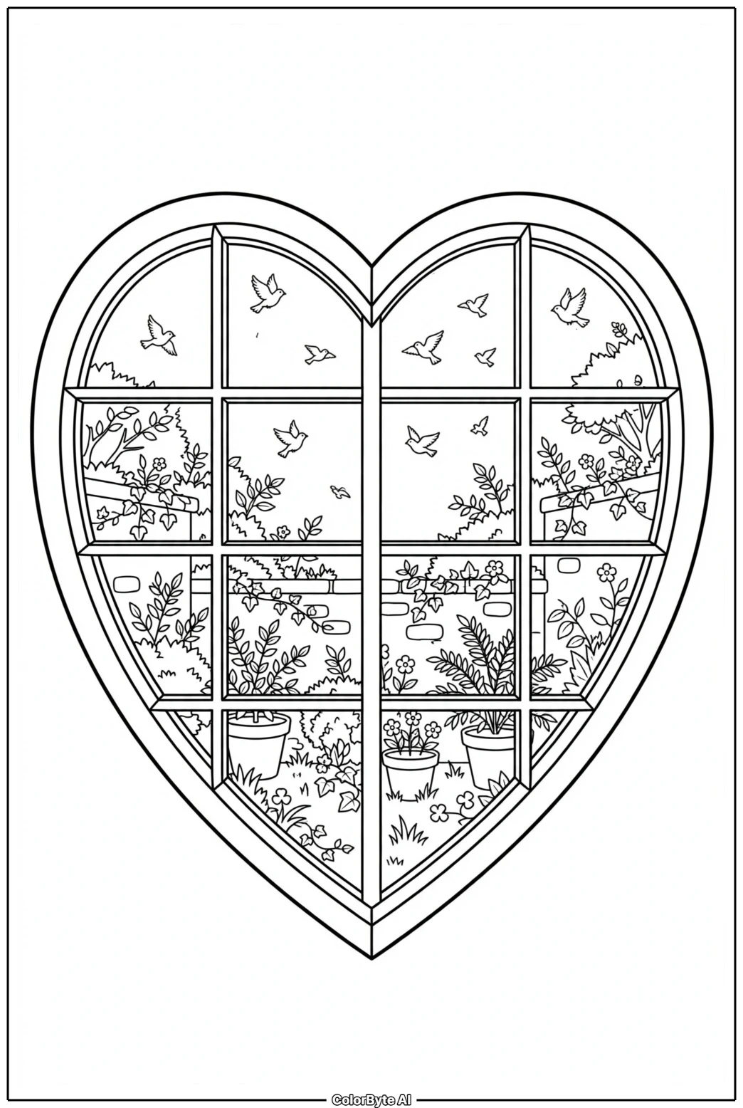 Heart Window Frame