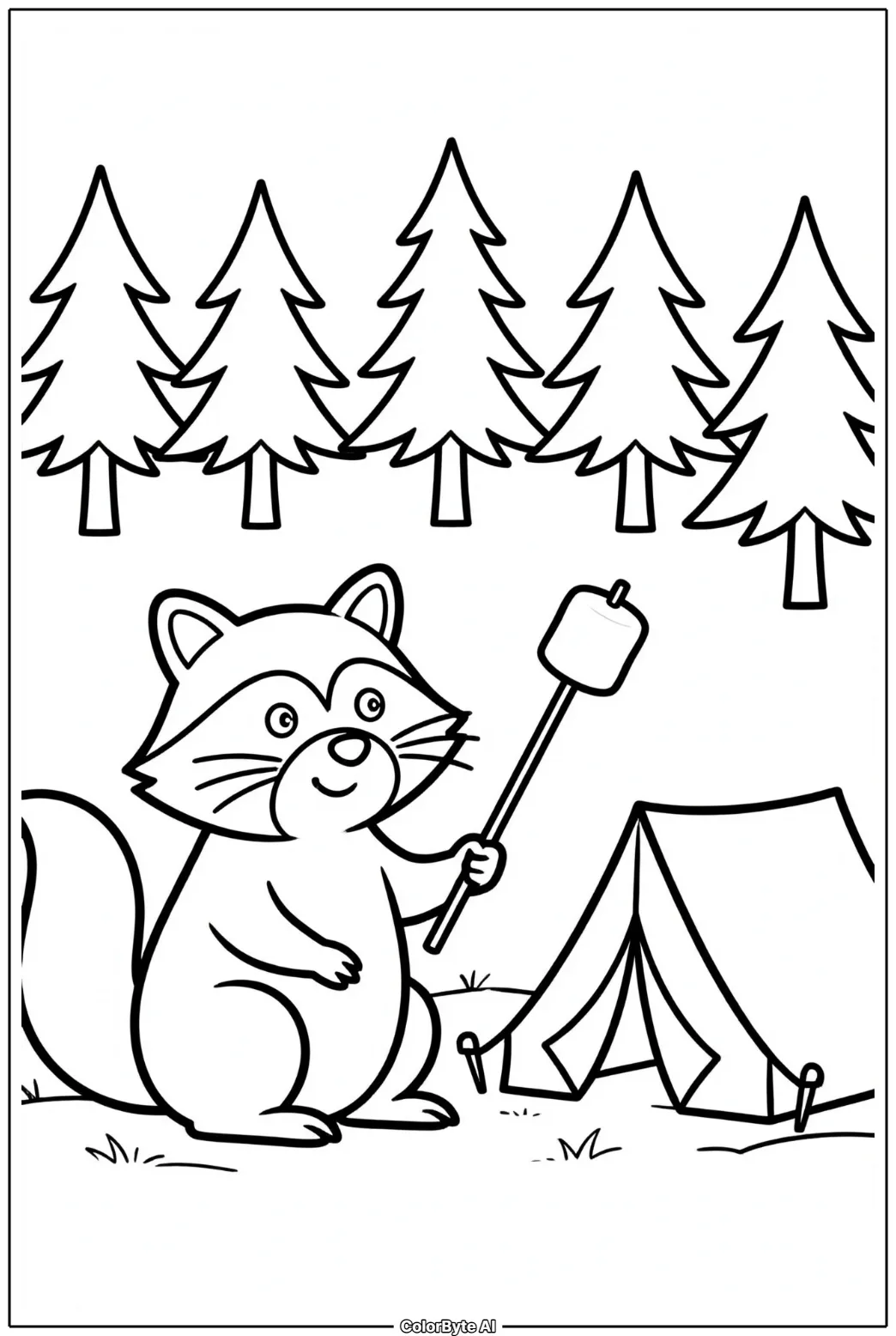 Camping Raccoon