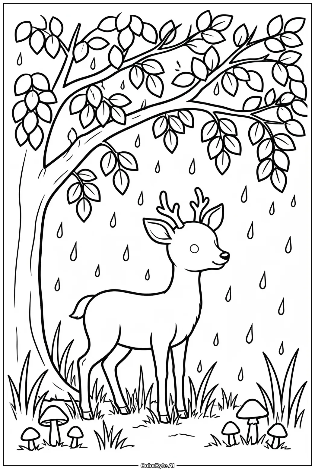 Rainy Day Deer