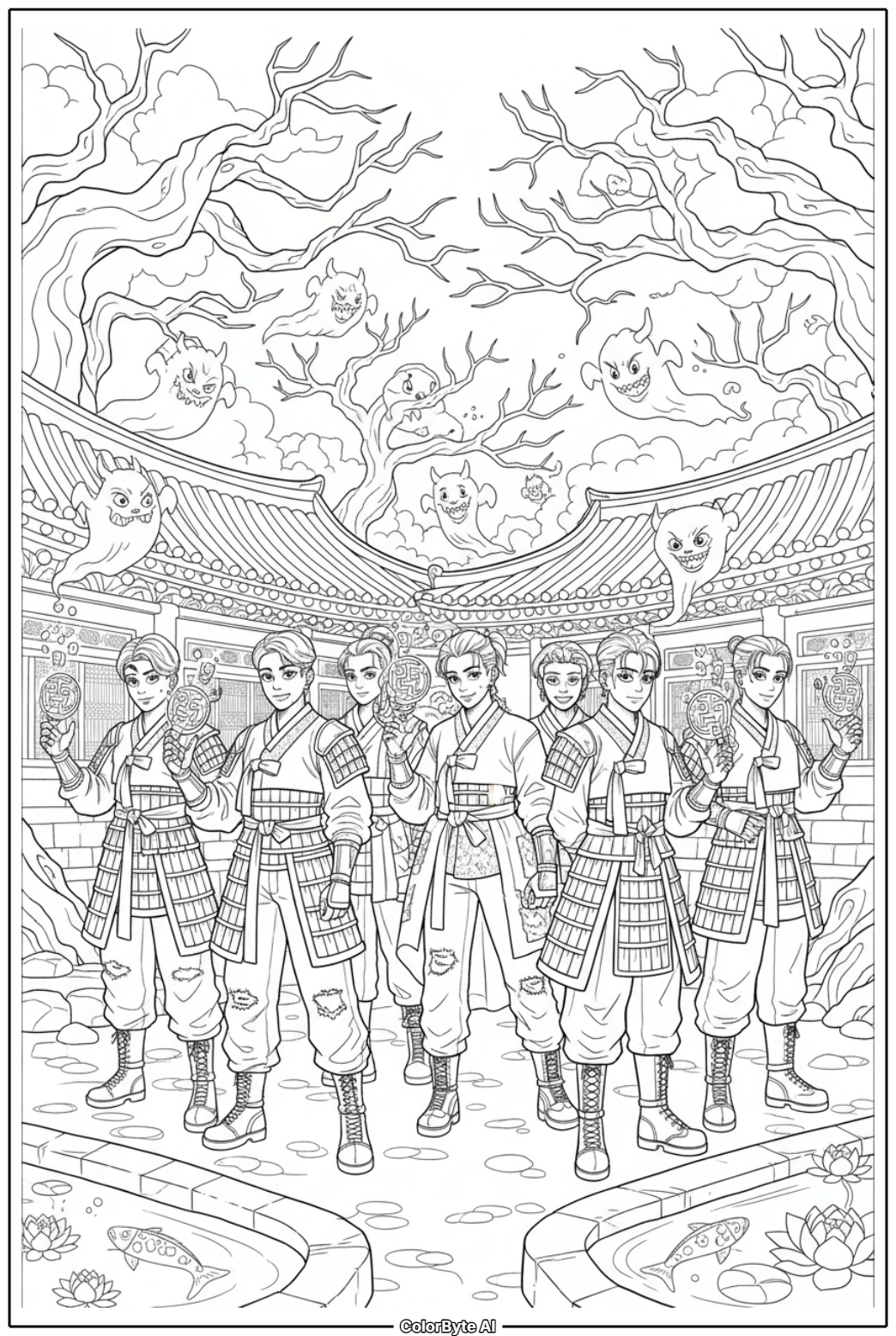 Traditional palace demon banish ceremony