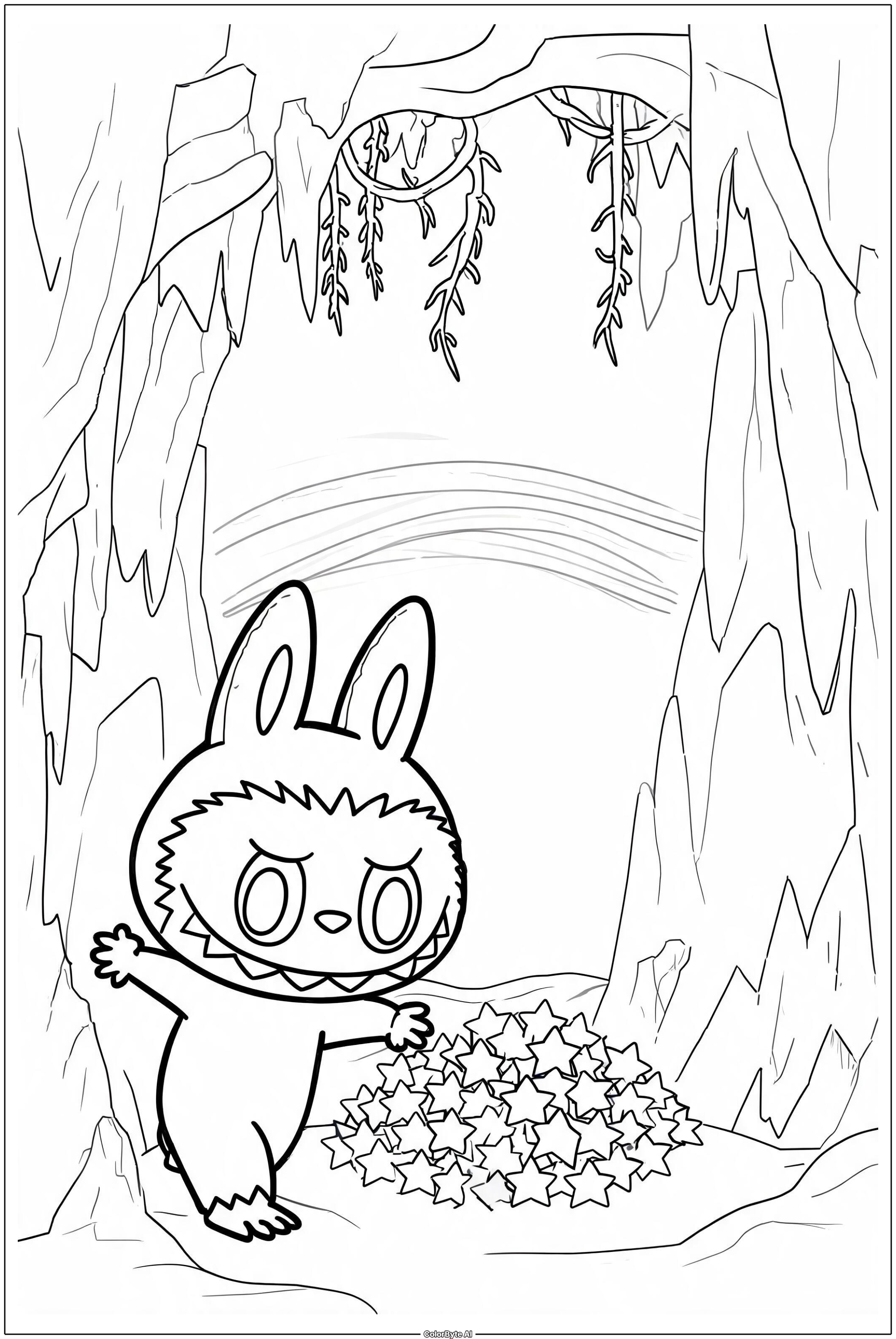 Labubu aurora ice cave treasure hunt