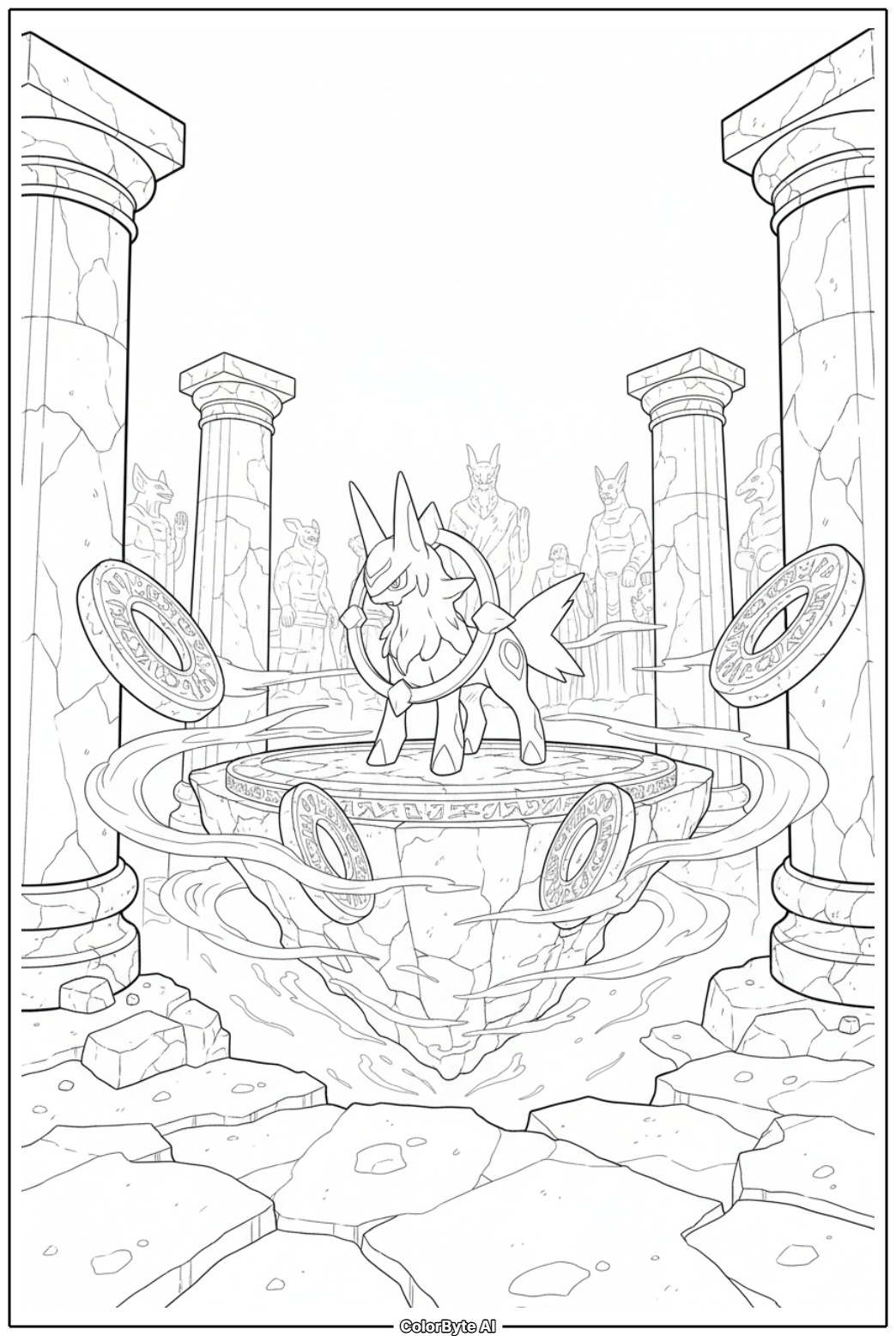Arceus at temple altar guardian