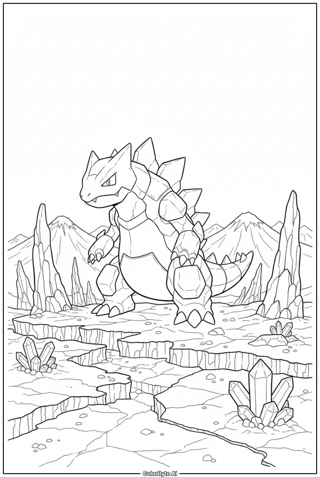 Groudon awakening on volcanic plateau