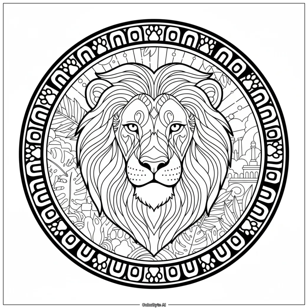 Majestic Lion Mandala