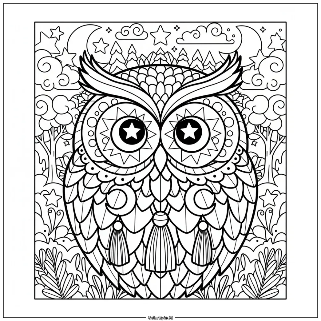 Wise Owl Mandala