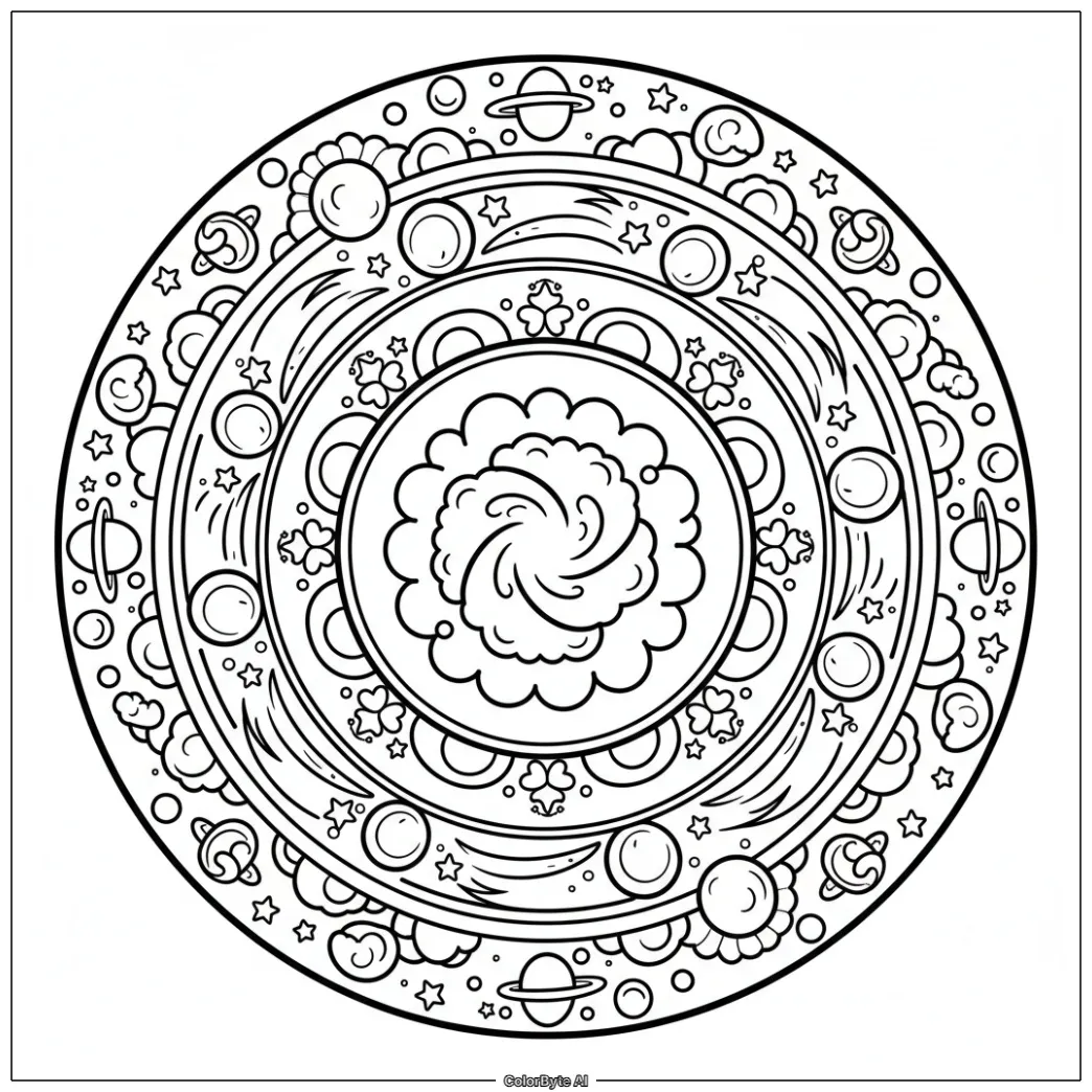Galaxy Swirl Mandala