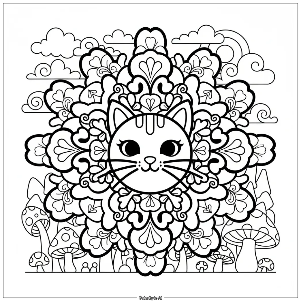 Cute Cat Mandala