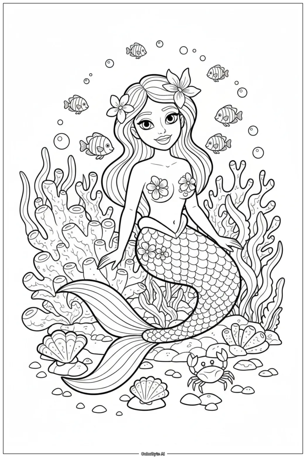 Mermaid in Coral Garden