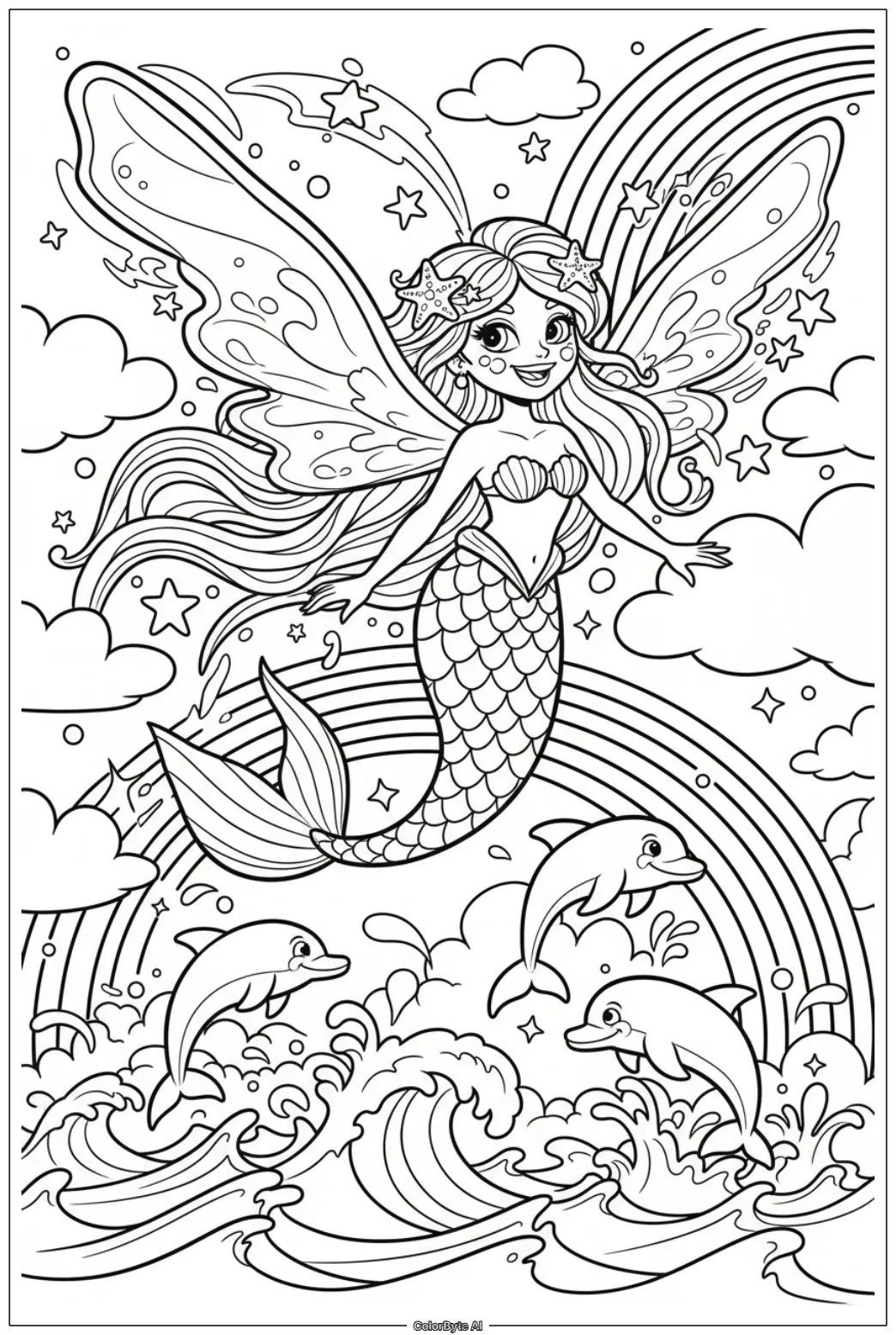Flying Mermaid with Water Wings