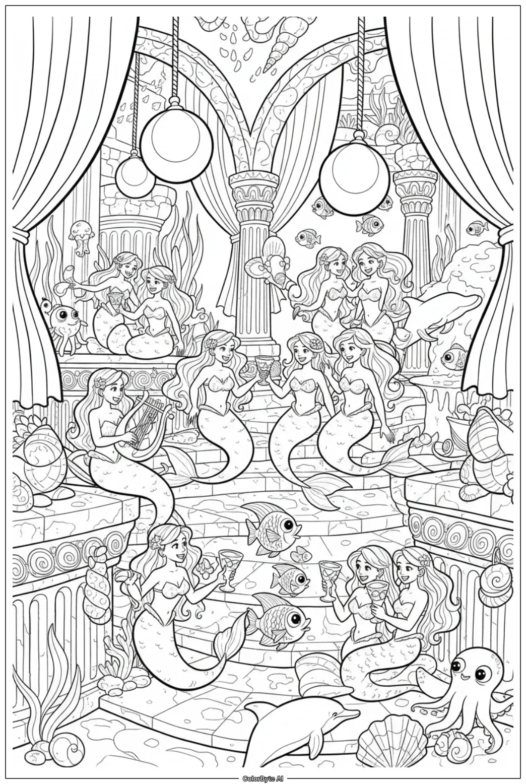 Mermaid Ball in Sea Castle
