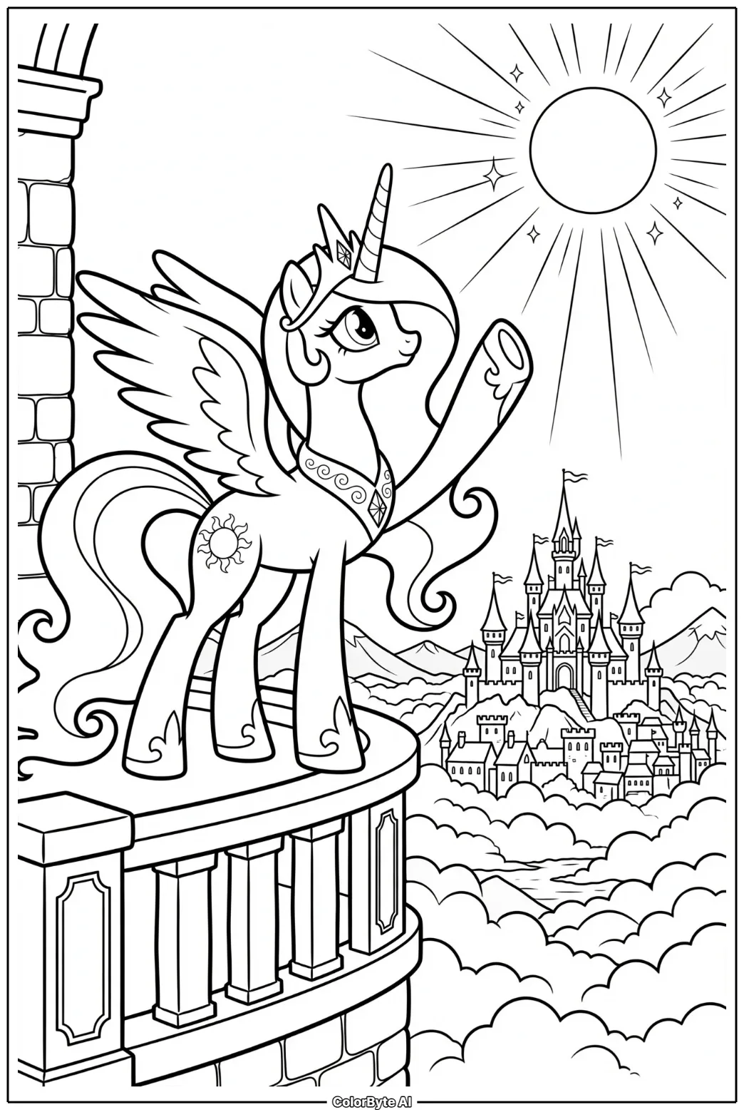 Princess Celestia Raising the Sun