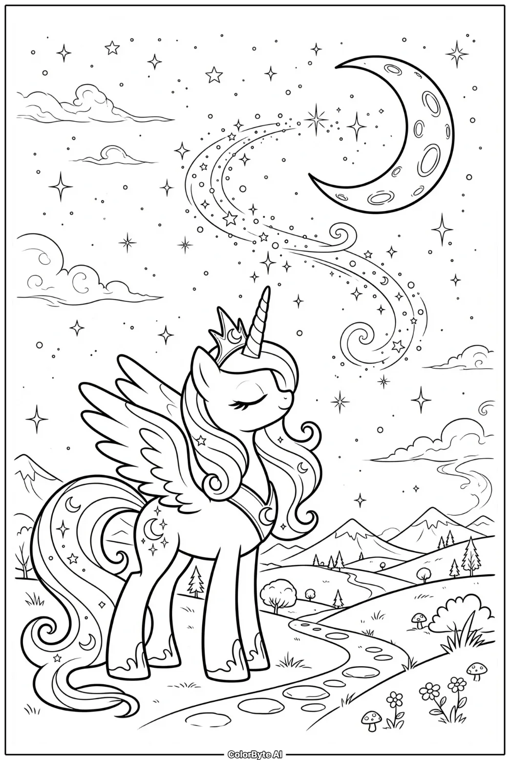 Princess Luna and the Night Sky