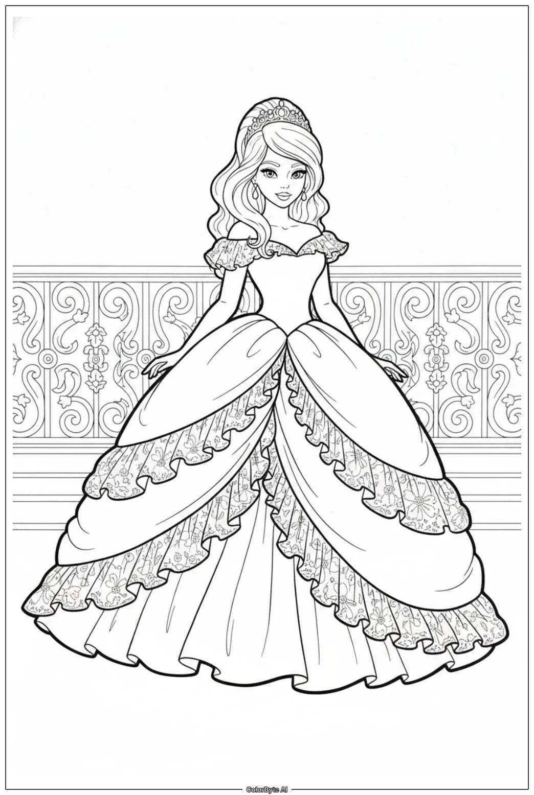 Royal Princess in Ball Gown