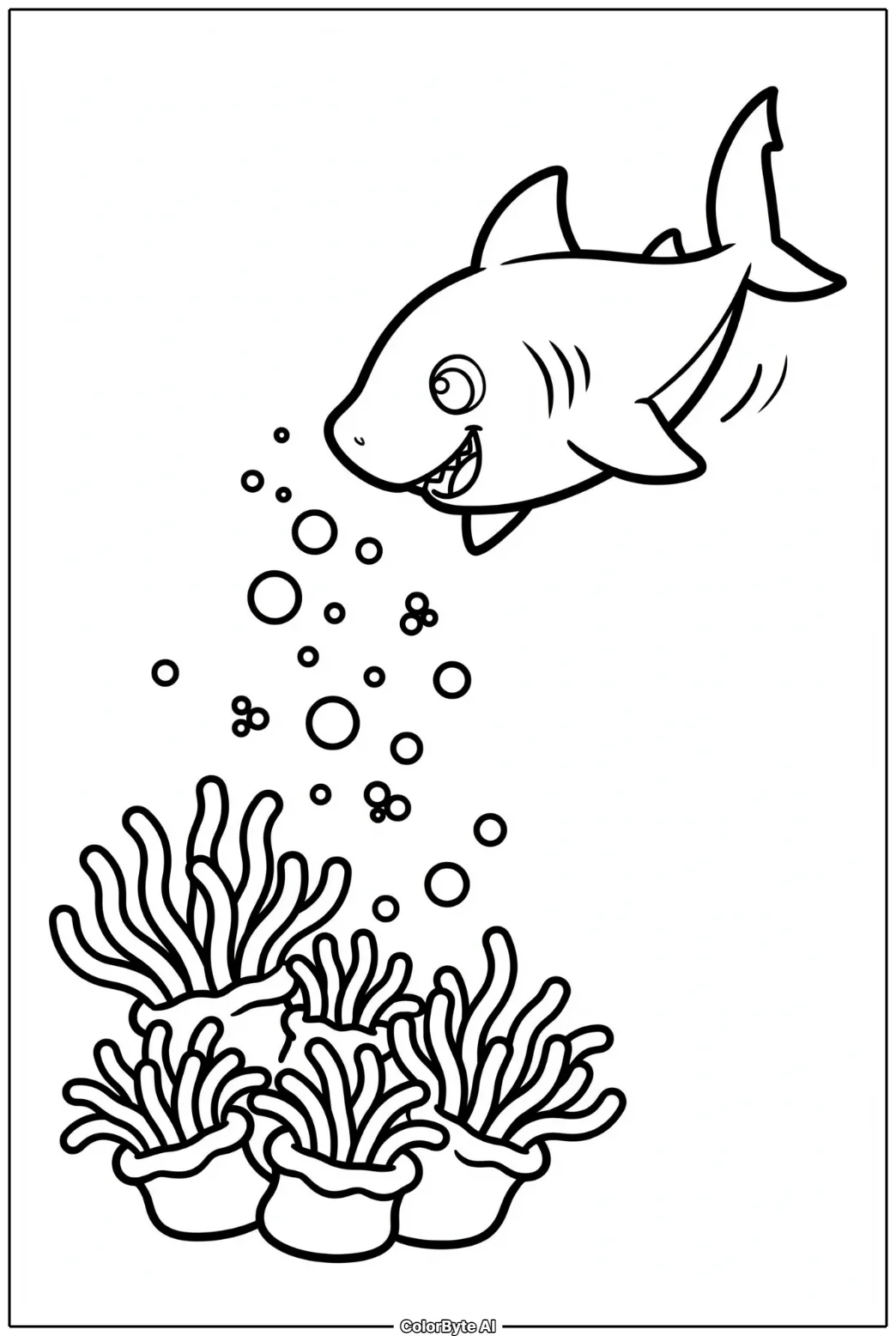 Baby Shark Chasing Bubbles