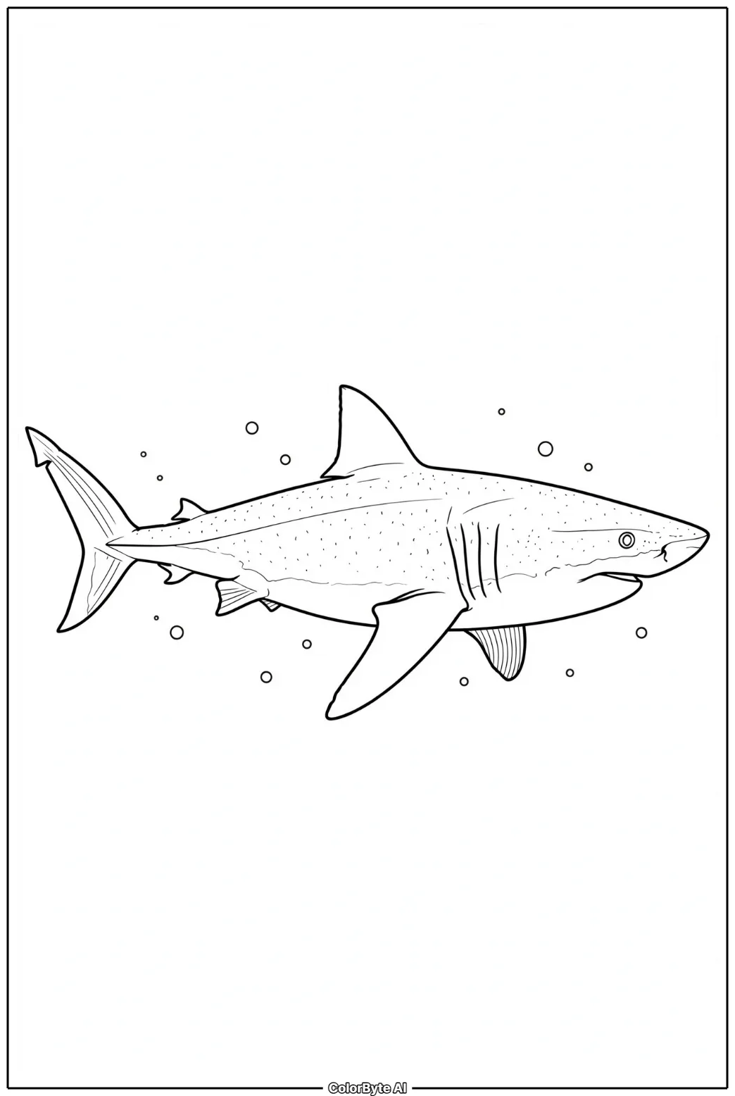 Realistic Shark in Deep Water