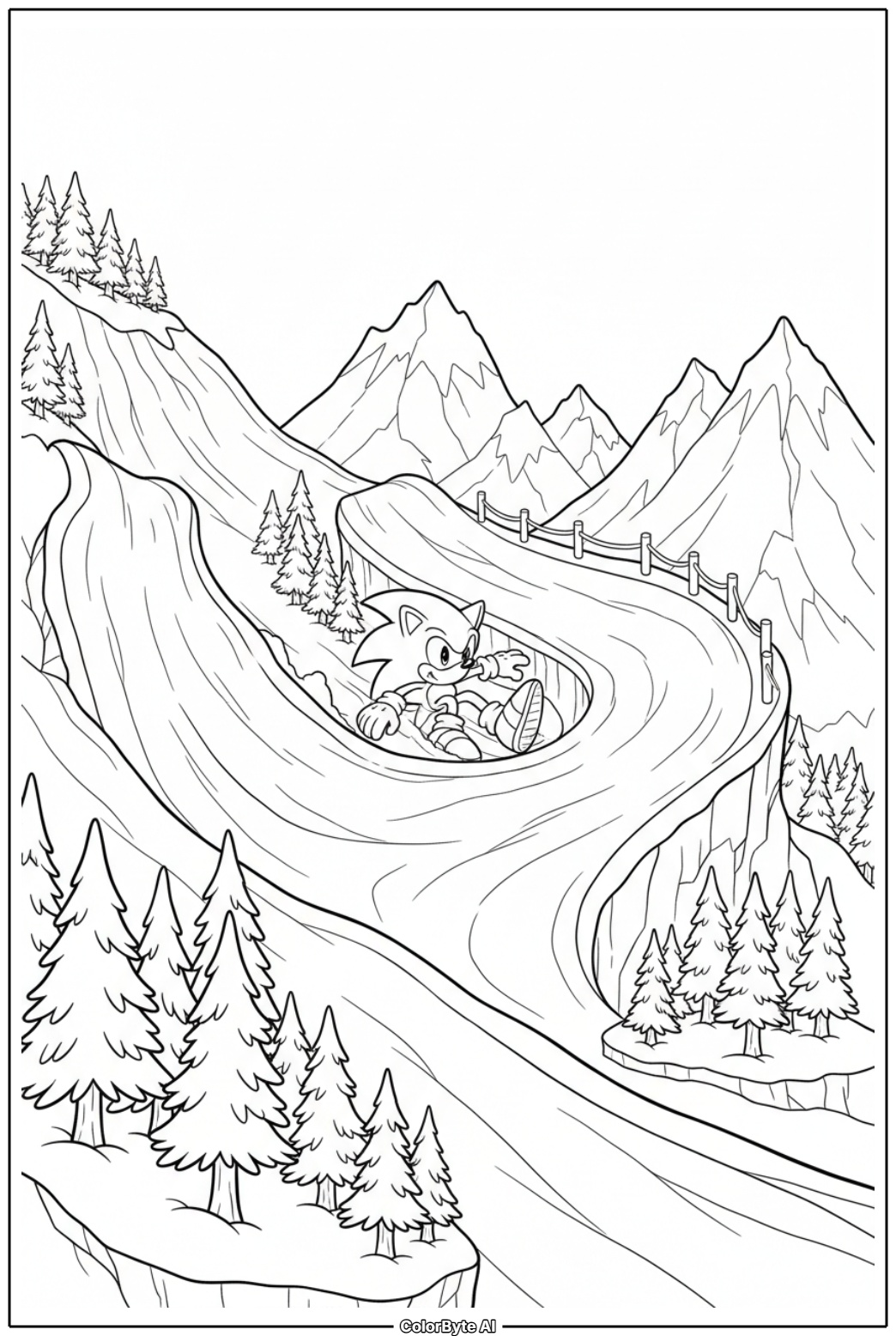Sonic snow mountain ice slide