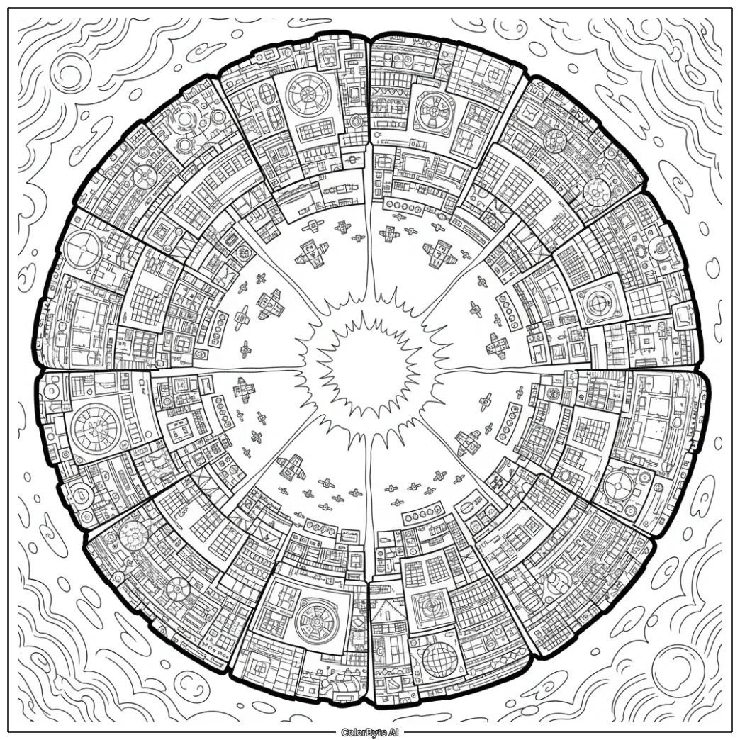 Full Circular Dyson Sphere Around Bright Star