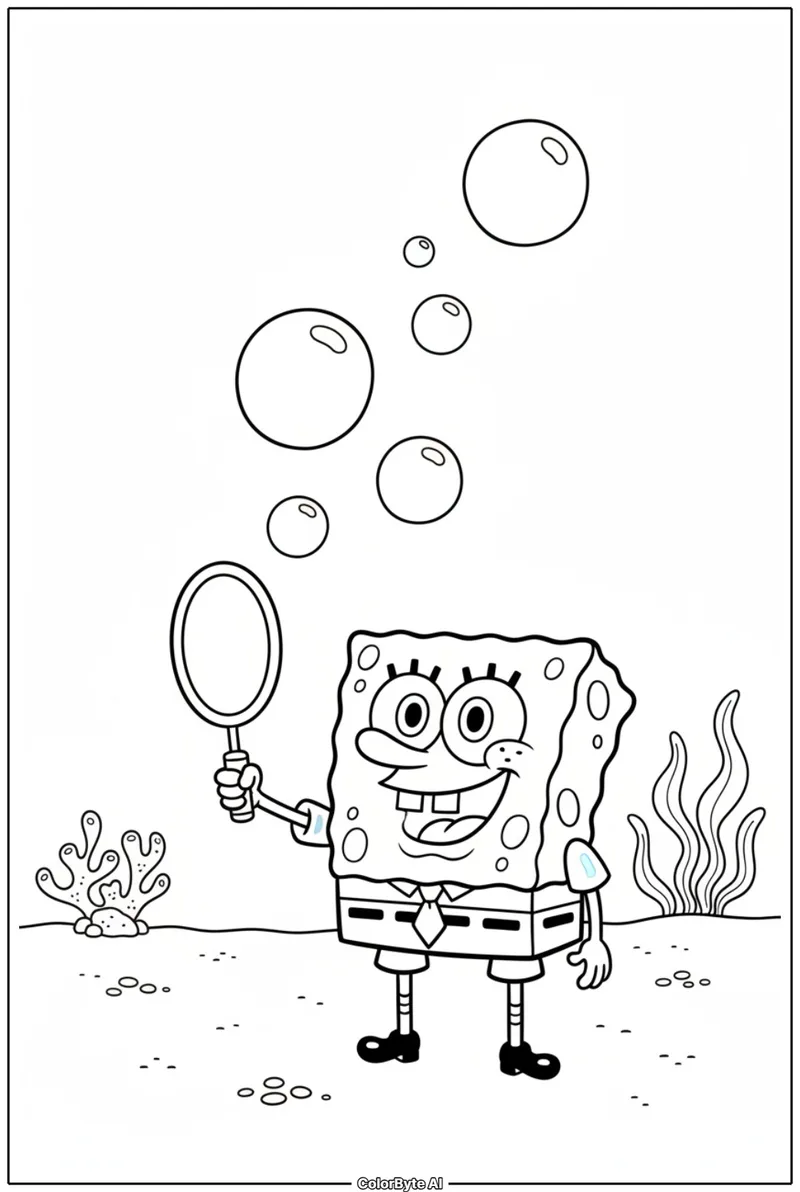 SpongeBob Blowing Bubbles
