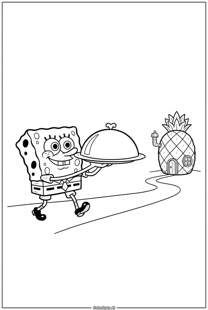 SpongeBob Delivering Krabby Patty