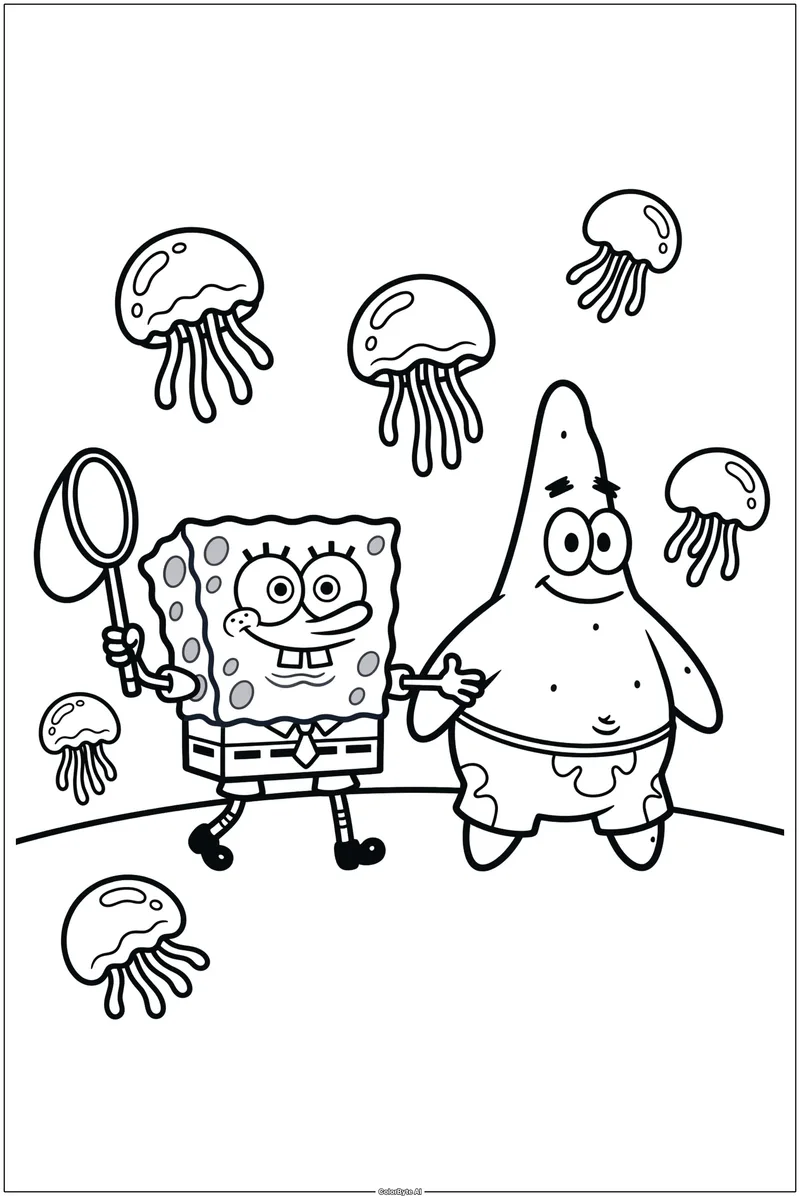 SpongeBob Jellyfishing with Patrick