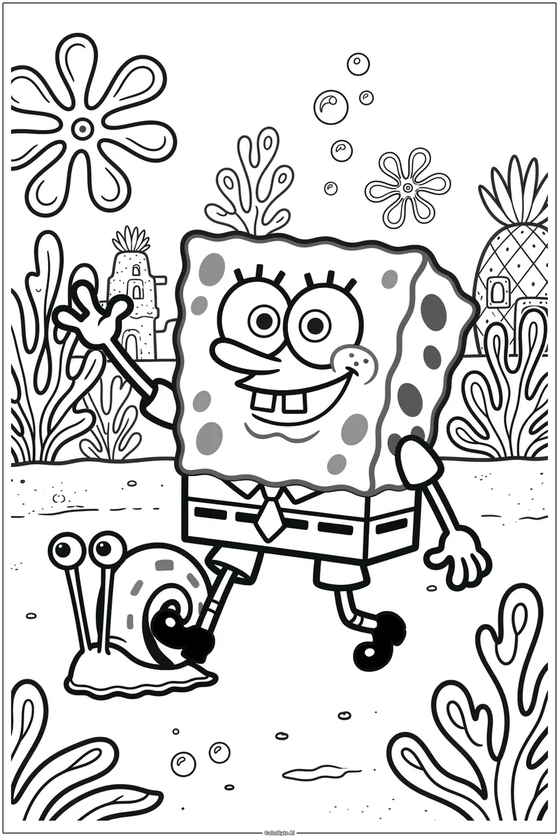 SpongeBob With Gary the Snail