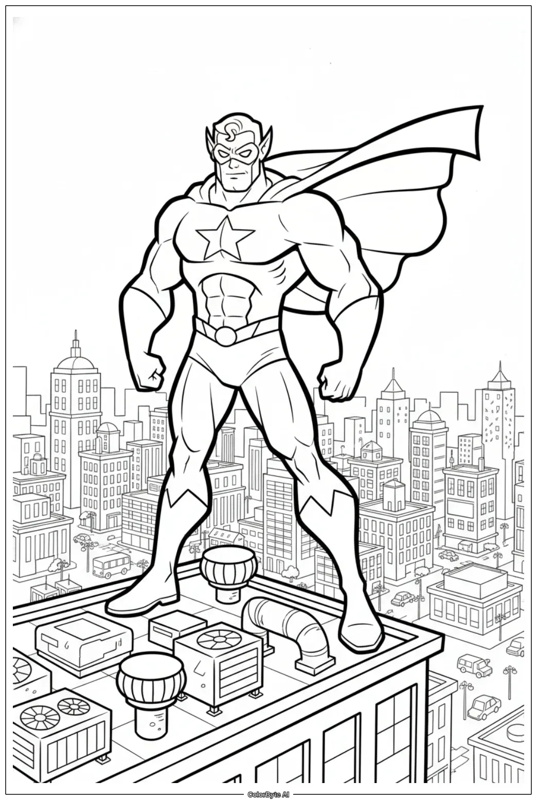 Hero Standing on Rooftop