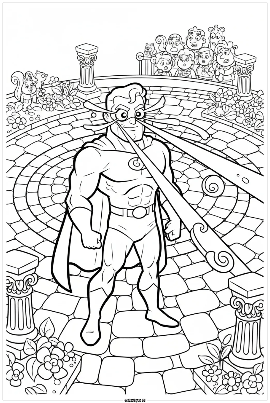 Superhero Using Laser Vision
